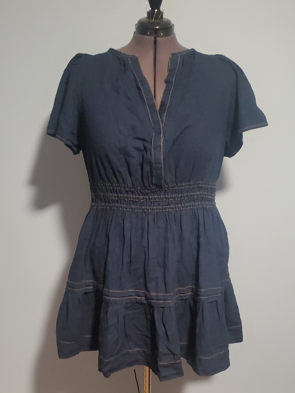 Denim Navy Anthropologie Somerset Mini Dress 2XL